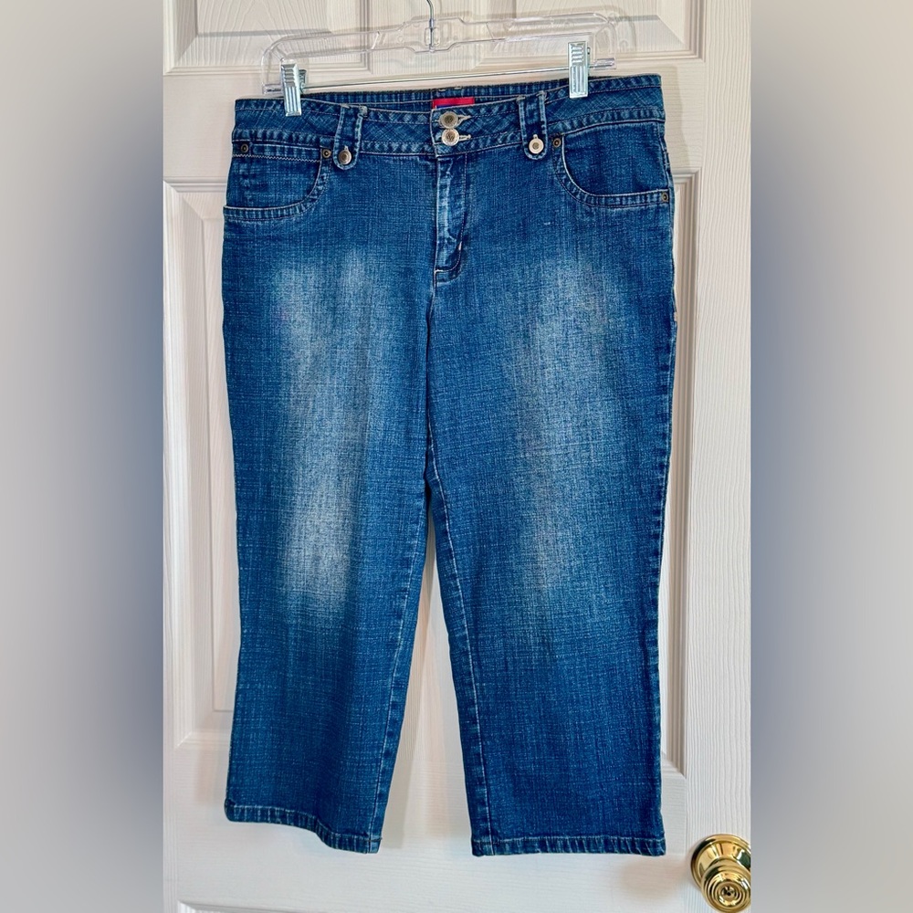 Vintage Westport Denim Dark Wash Jean Capris Jorts 20” Inseam Size 10